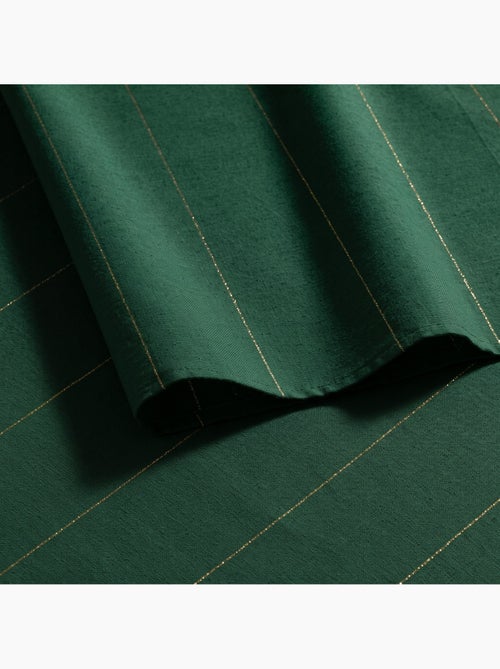 Nappe de noël en coton à rayures avec fil lurex en relief - gamusi. - Kiabi Nappe de noël en coton à rayures avec fil lurex en relief - gamusi. - Kiabi