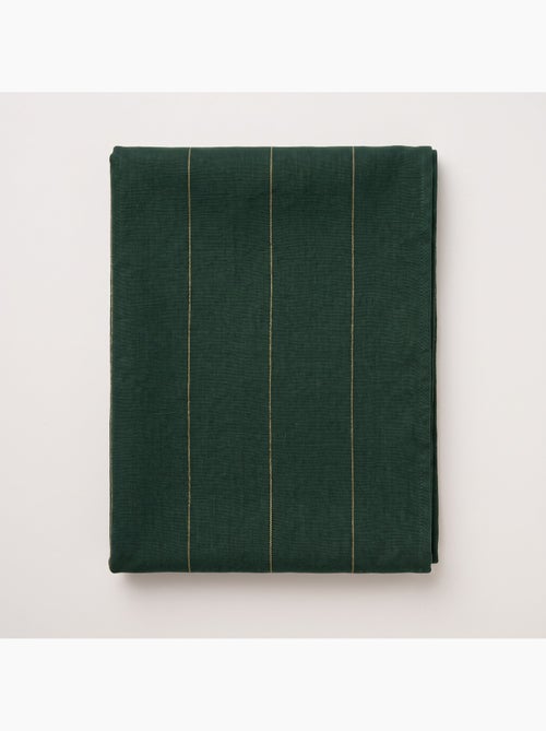 Nappe de noël en coton à rayures avec fil lurex en relief - gamusi. - Kiabi Nappe de noël en coton à rayures avec fil lurex en relief - gamusi. - Kiabi