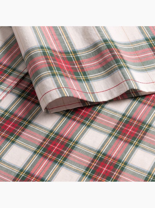Nappe de noël en coton, fil doré en relief, carreaux tartan - gamusi - Kiabi Nappe de noël en coton, fil doré en relief, carreaux tartan - gamusi - Kiabi