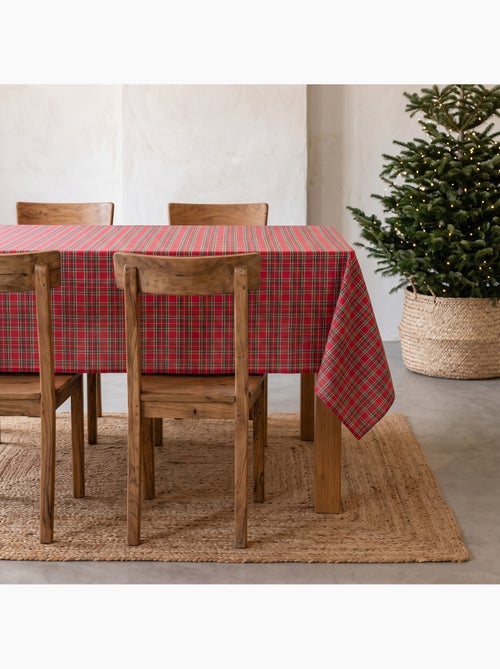 Nappe de noël en coton, fil doré en relief, carreaux tartan - gamusi - Kiabi Nappe de noël en coton, fil doré en relief, carreaux tartan - gamusi - Kiabi