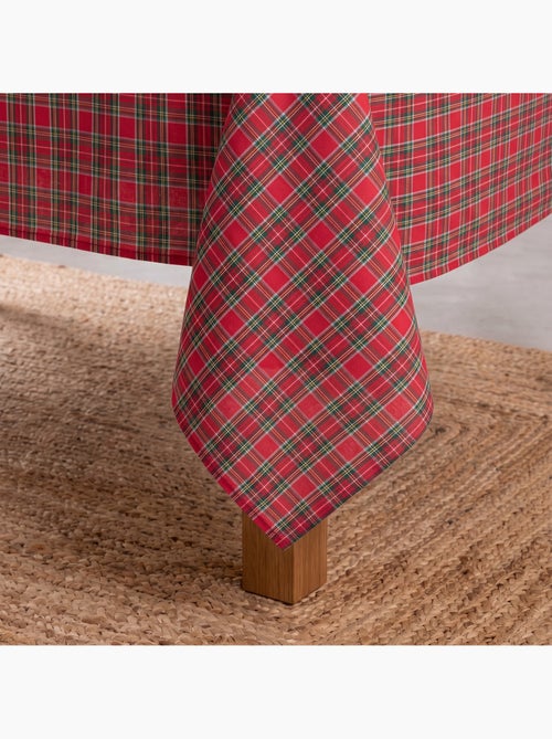 Nappe de noël en coton, fil doré en relief, carreaux tartan - gamusi - Kiabi Nappe de noël en coton, fil doré en relief, carreaux tartan - gamusi - Kiabi