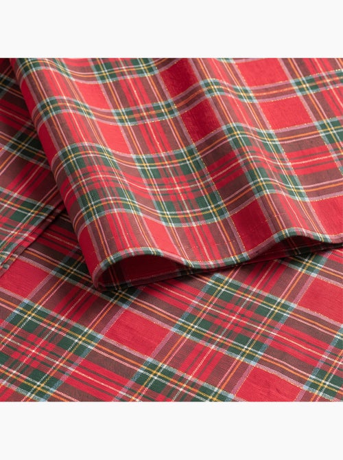 Nappe de noël en coton, fil doré en relief, carreaux tartan - gamusi - Kiabi Nappe de noël en coton, fil doré en relief, carreaux tartan - gamusi - Kiabi