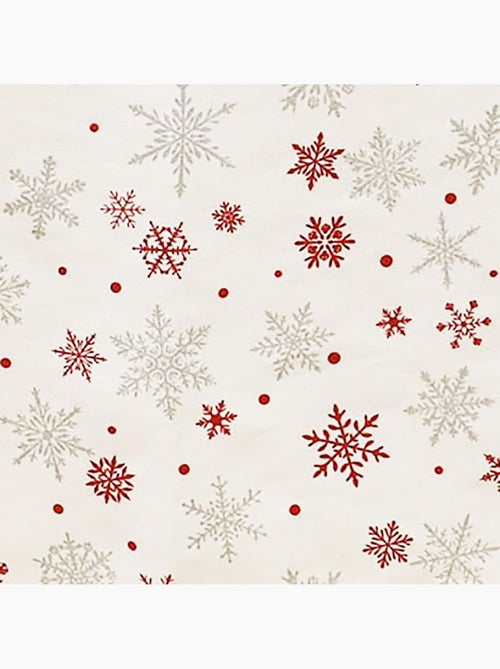Nappe de noël en coton flocon - Kiabi