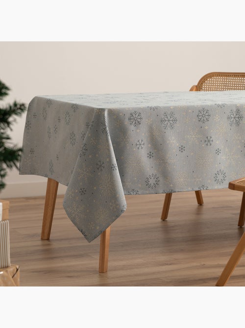 Nappe de noël en coton, flocons de neige dorés en relief - gamusi - Kiabi Nappe de noël en coton, flocons de neige dorés en relief - gamusi - Kiabi