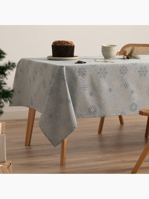 Nappe de noël en coton, flocons de neige dorés en relief - gamusi - Kiabi Nappe de noël en coton, flocons de neige dorés en relief - gamusi - Kiabi
