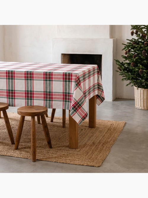 Nappe de noël en coton texturé avec fil lurex en relief, motif tartan - gamusi. - Kiabi Nappe de noël en coton texturé avec fil lurex en relief, motif tartan - gamusi. - Kiabi