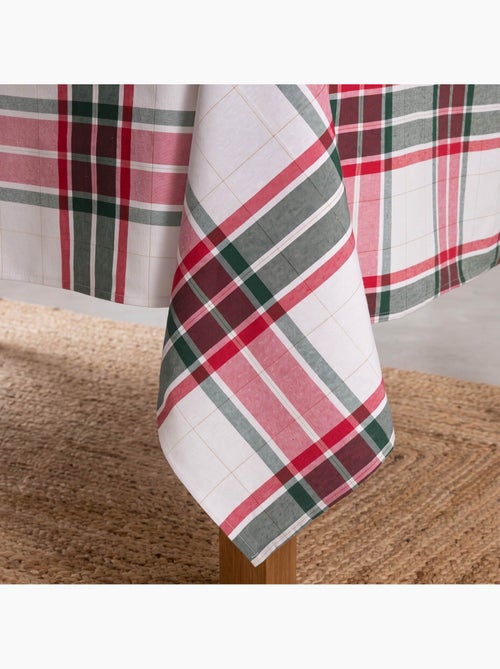 Nappe de noël en coton texturé avec fil lurex en relief, motif tartan - gamusi. - Kiabi Nappe de noël en coton texturé avec fil lurex en relief, motif tartan - gamusi. - Kiabi
