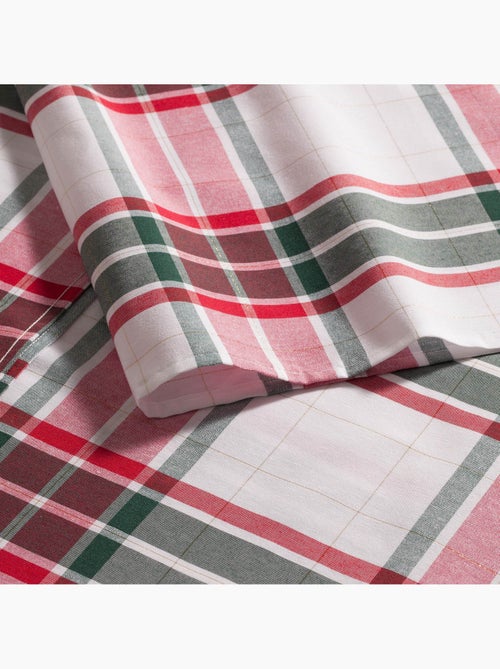 Nappe de noël en coton texturé avec fil lurex en relief, motif tartan - gamusi. - Kiabi Nappe de noël en coton texturé avec fil lurex en relief, motif tartan - gamusi. - Kiabi