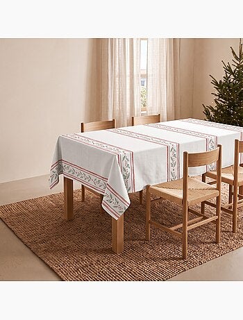 Nappe de noël imperméable avec bordure de houx - gamusi.