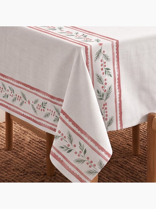Nappe de noël imperméable avec bordure de houx - gamusi. - Kiabi