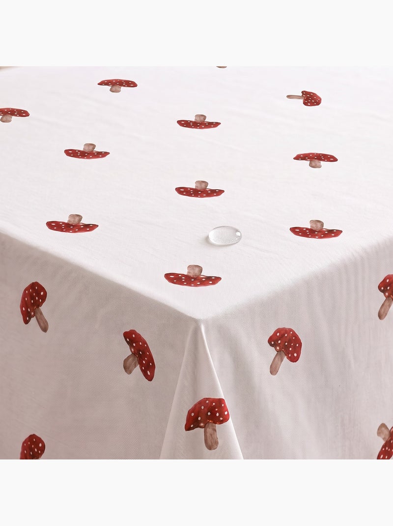 Nappe de noël imperméable avec imprimé champignons - gamusi. Blanc - Kiabi