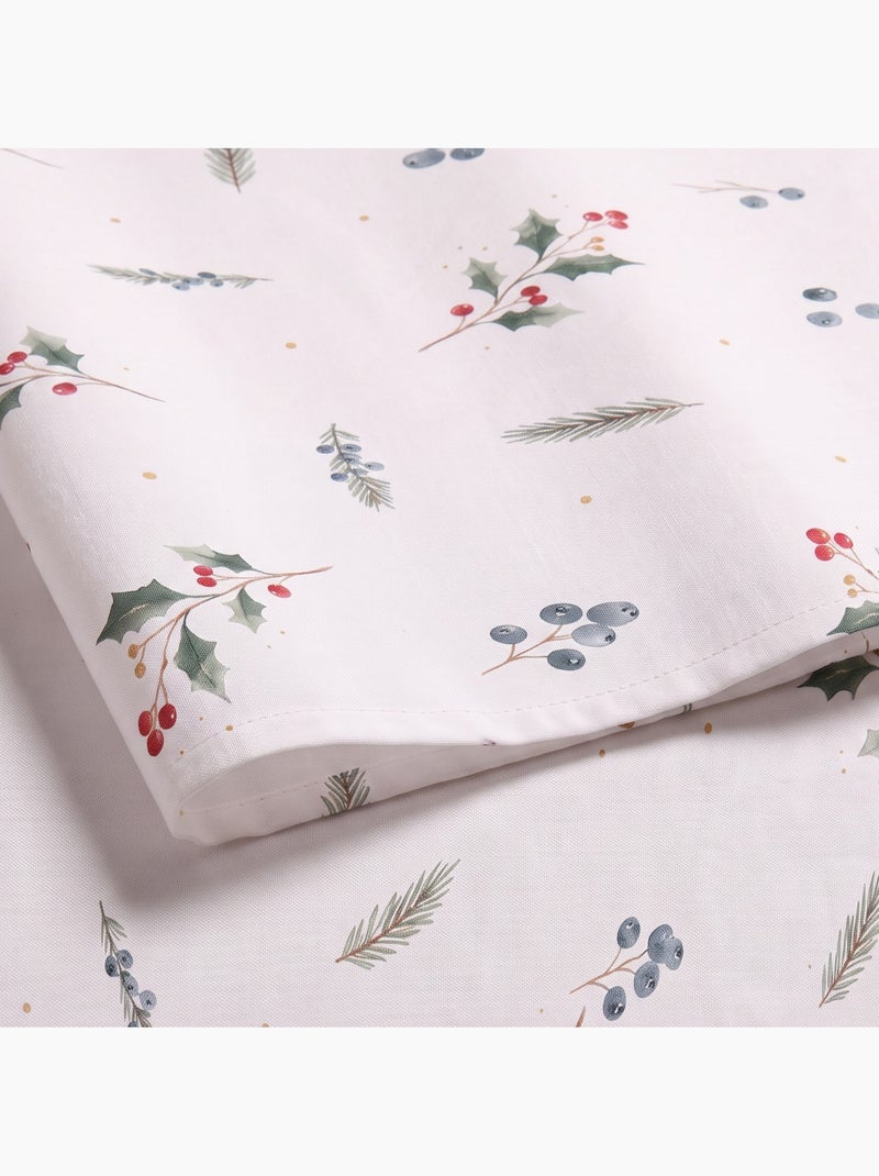 Nappe de noël imperméable avec imprimé de baies et sapins - gamusi. Blanc - Kiabi
