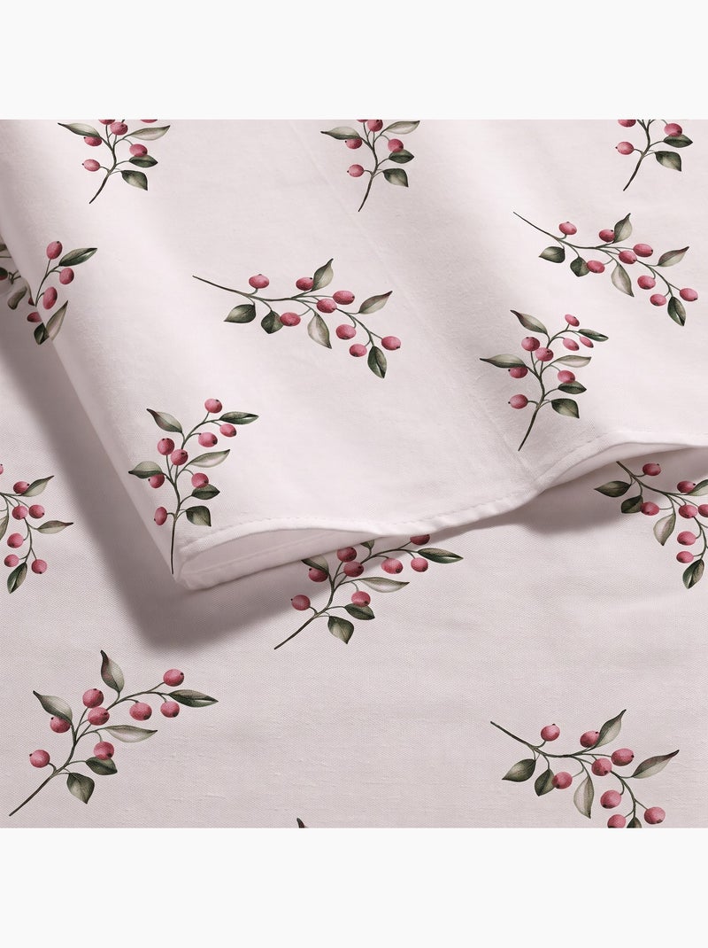 Nappe de noël imperméable avec imprimé de branches de houx - gamusi. Blanc - Kiabi