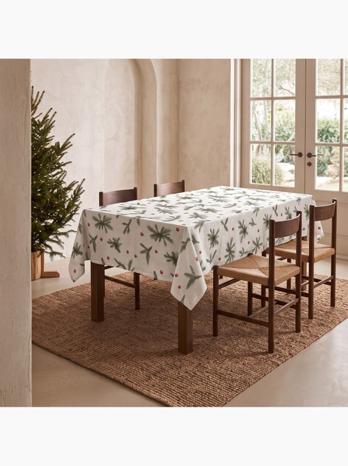 Nappe de noël imperméable avec imprimé de branches de sapin - gamusi. - Kiabi Nappe de noël imperméable avec imprimé de branches de sapin - gamusi. - Kiabi