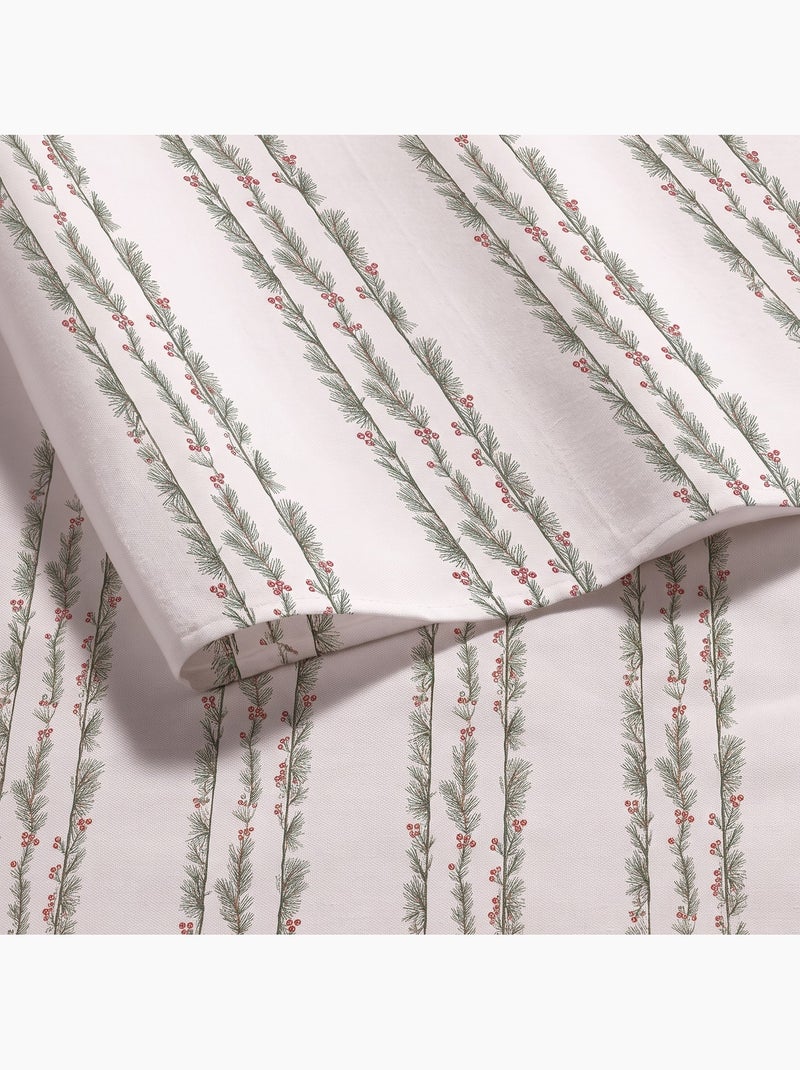 Nappe de noël imperméable avec imprimé de guirlandes de houx - gamusi. Blanc - Kiabi