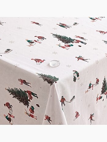 Nappe de noël imperméable avec imprimé de scènes hivernales - gamusi.