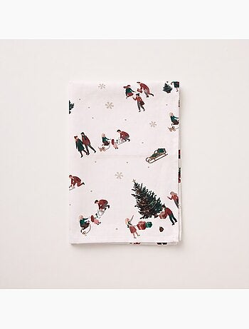 Nappe de noël imperméable avec imprimé de scènes hivernales - gamusi.