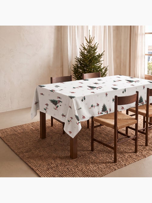 Nappe de noël imperméable avec imprimé de scènes hivernales - gamusi. - Kiabi