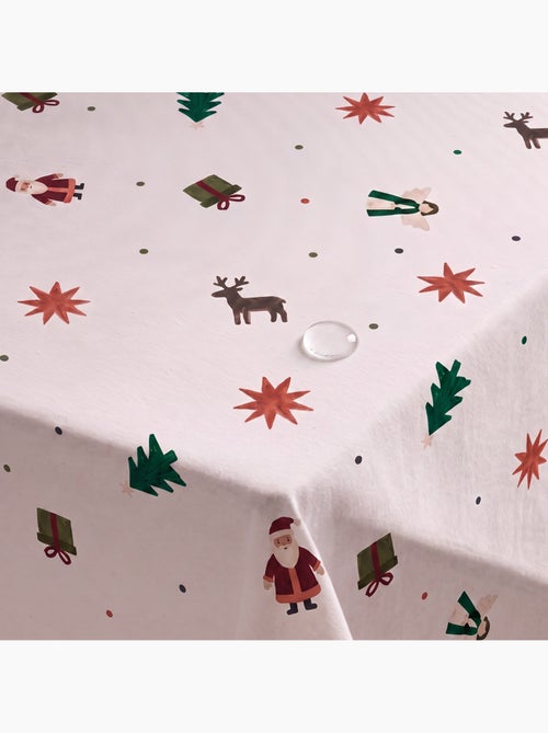 Nappe de noël imperméable avec imprimé père noël, rennes, cadeaux et sapins - gamusi. - Kiabi Nappe de noël imperméable avec imprimé père noël, rennes, cadeaux et sapins - gamusi. - Kiabi