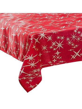 Nappe de Noël imprimée étoiles CANEVAS