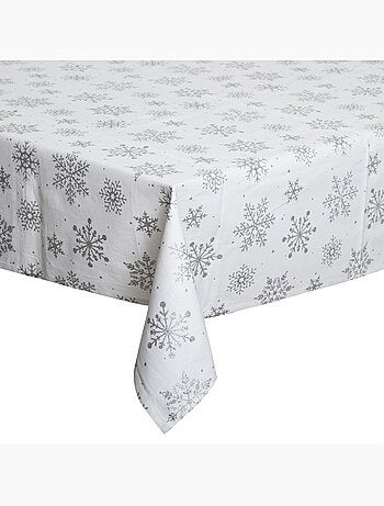 Nappe de Noël imprimée flocons FANTASY
