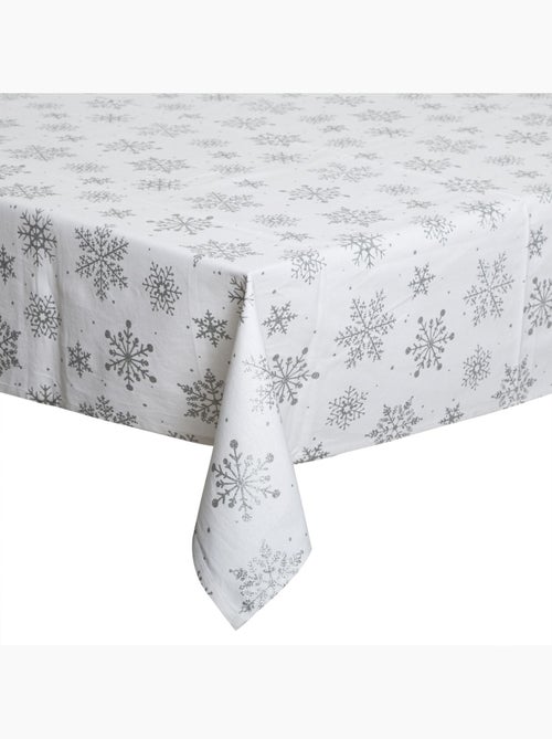 Nappe de Noël imprimée flocons FANTASY - Kiabi Nappe de Noël imprimée flocons FANTASY - Kiabi