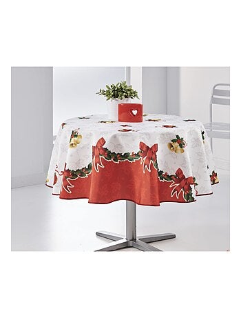 Nappe de Noël motifs Cloche - Anti tâches