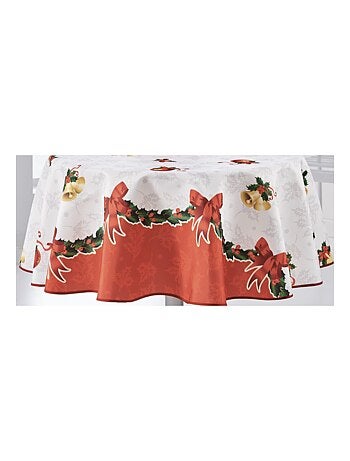 Nappe de Noël motifs Cloche - Anti tâches
