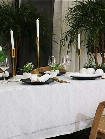 Nappe de Noël rectangulaire brodée