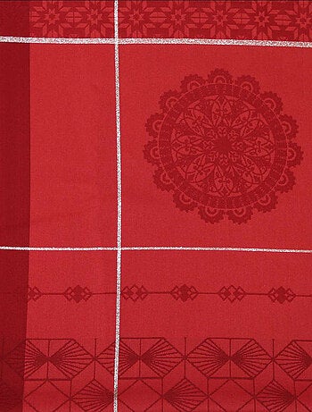Nappe de Noël rectangulaire brodée