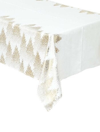Nappe de Noël rectangulaire imprimée sapins