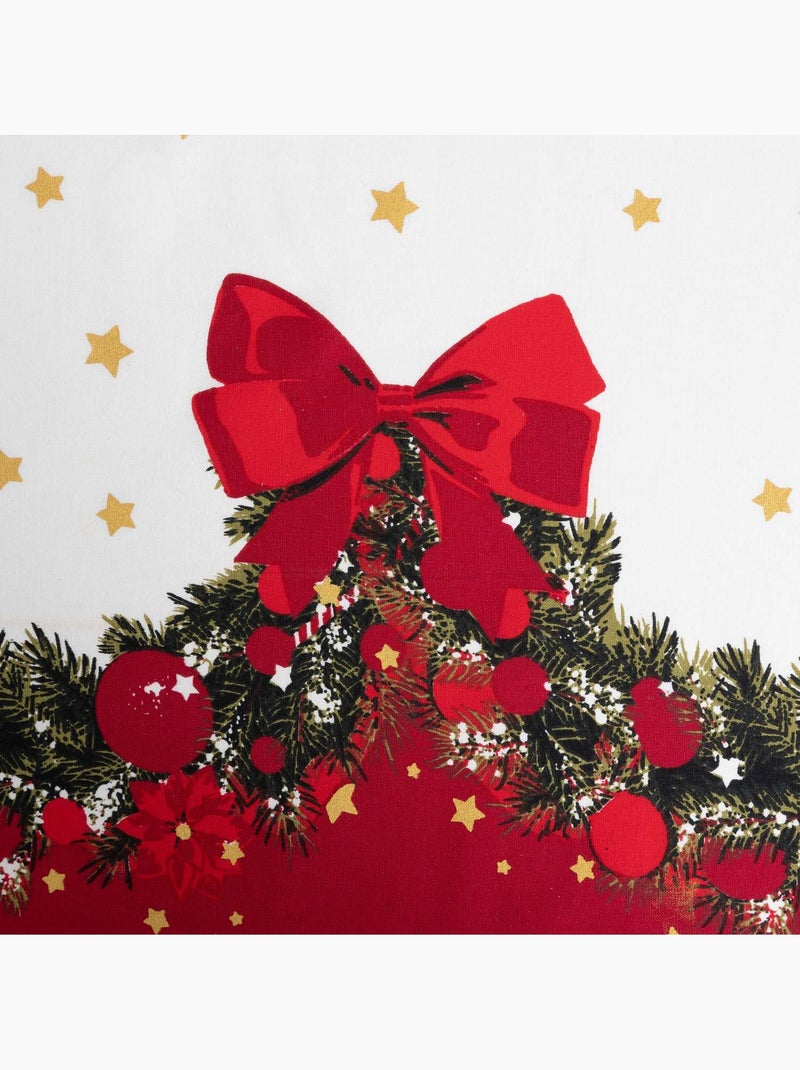 Nappe de Noël rectangulaire motifs guirlande Rouge - Kiabi
