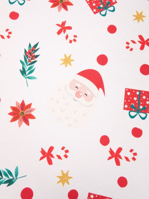 Nappe de Noël ronde antitache motif Père Noël - Kiabi