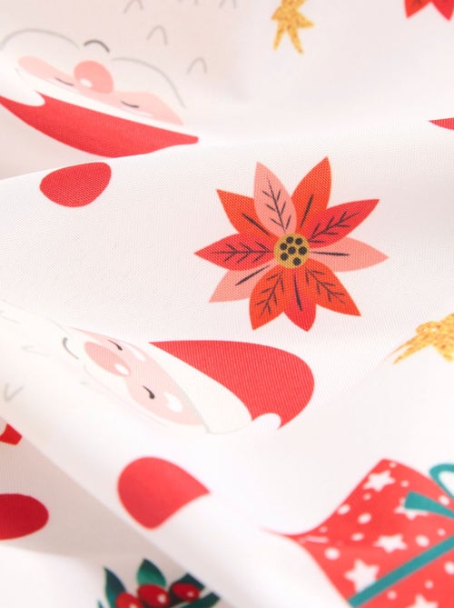 Nappe de Noël ronde antitache motif Père Noël - Kiabi