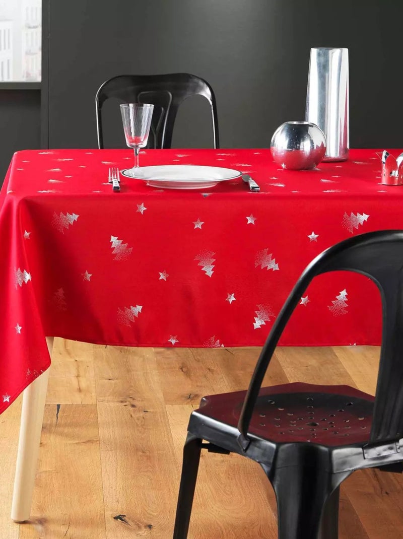 Nappe de Noël rouge Sapin argenté Rouge - Kiabi