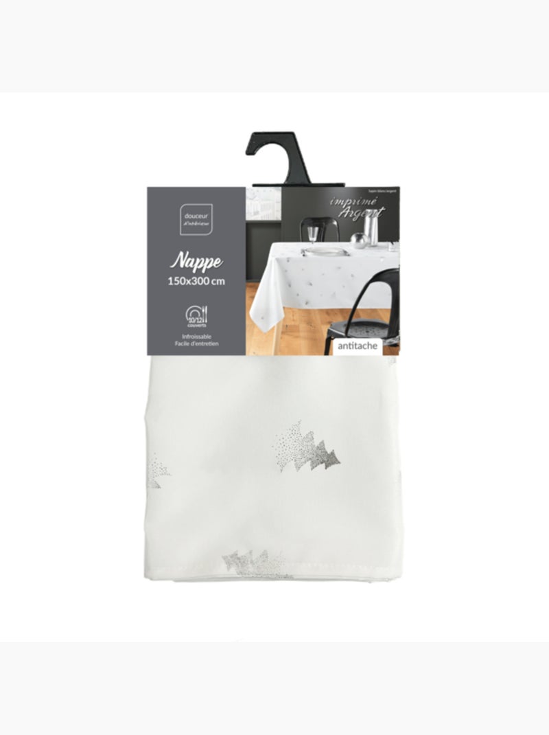 Nappe de Noël Sapin argenté Blanc - Kiabi