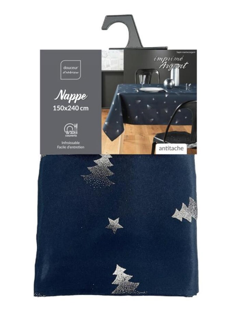 Nappe de Noël Sapin argenté Rouge - Kiabi