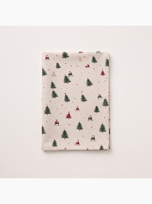 Nappe de noël toucher lin naturel avec imprimé alpin - gamusi. - Kiabi