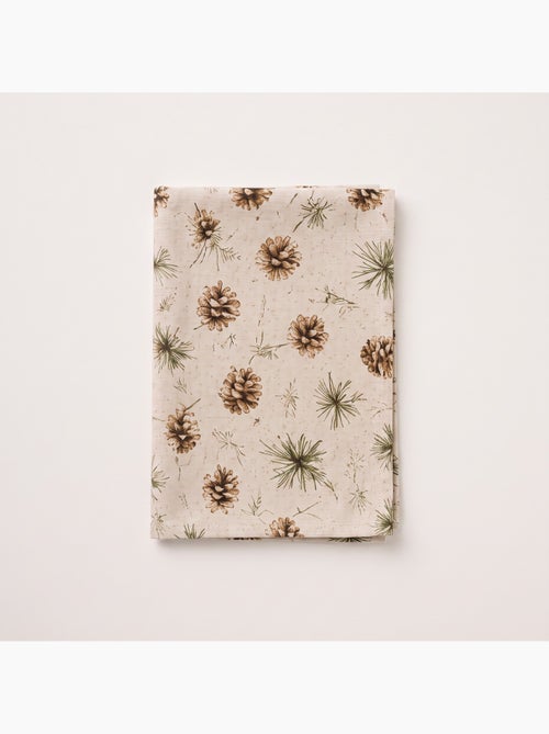 Nappe de noël toucher lin naturel avec imprimé de pins - gamusi. - Kiabi Nappe de noël toucher lin naturel avec imprimé de pins - gamusi. - Kiabi