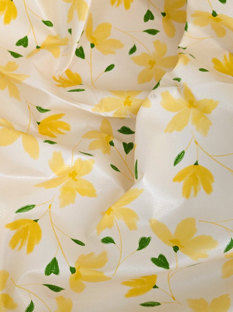 Nappe de table antitaches BLOOM BLOOM Blanc Jaune - Kiabi