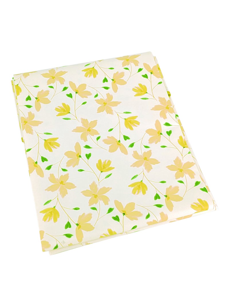 Nappe de table antitaches BLOOM BLOOM Blanc Jaune - Kiabi