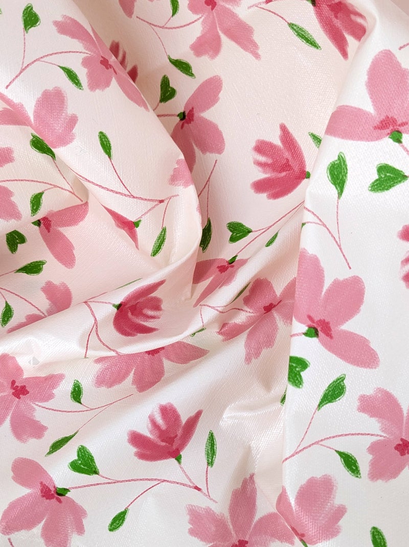 Nappe de table antitaches BLOOM BLOOM Blanc Rouge - Kiabi