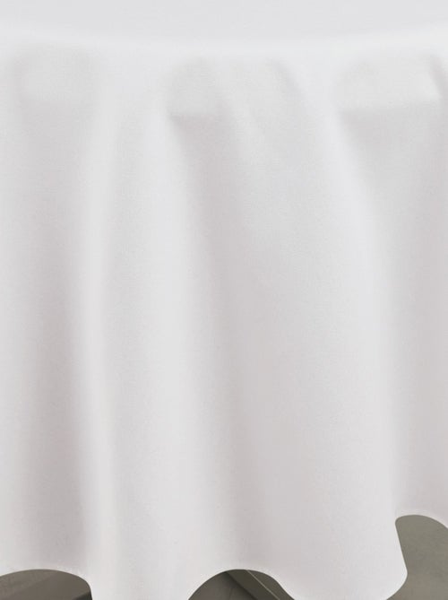 Nappe déperlante anti-taches  - Effet lin pour table ronde - Kiabi