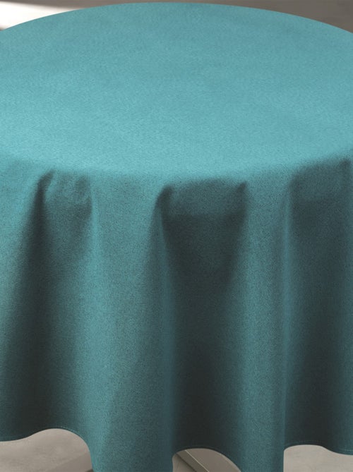 Nappe déperlante anti-taches  - Effet lin pour table ronde - Kiabi