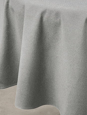 Nappe déperlante anti-taches - Effet lin pour table ronde