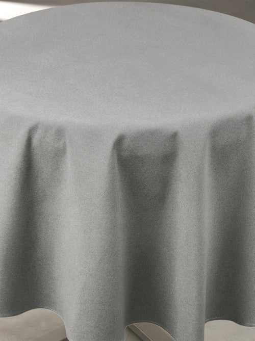 Nappe déperlante anti-taches  - Effet lin pour table ronde - Kiabi