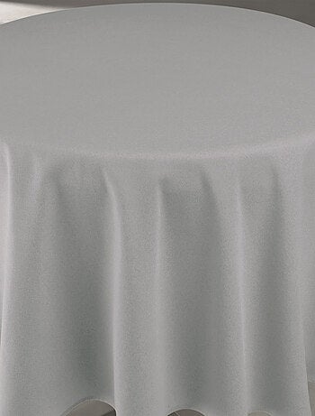 Nappe déperlante anti-taches - Effet lin pour table ronde