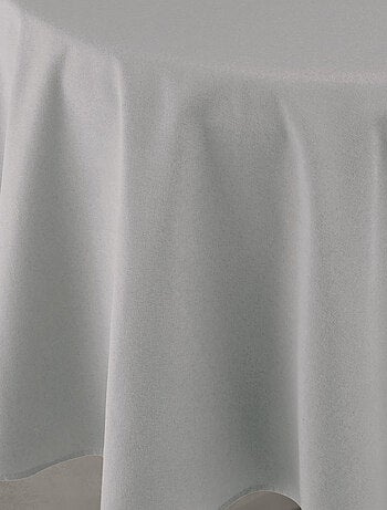 Nappe déperlante anti-taches - Effet lin pour table ronde