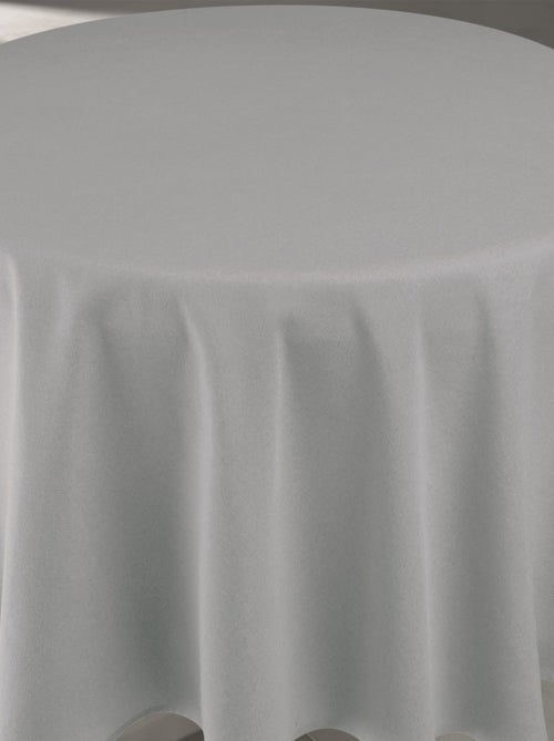 Nappe déperlante anti-taches  - Effet lin pour table ronde - Kiabi