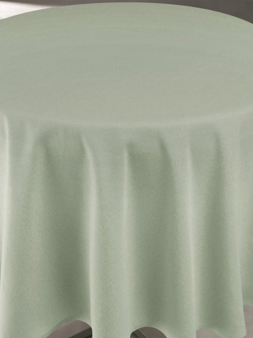 Nappe déperlante anti-taches  - Effet lin pour table ronde - Kiabi